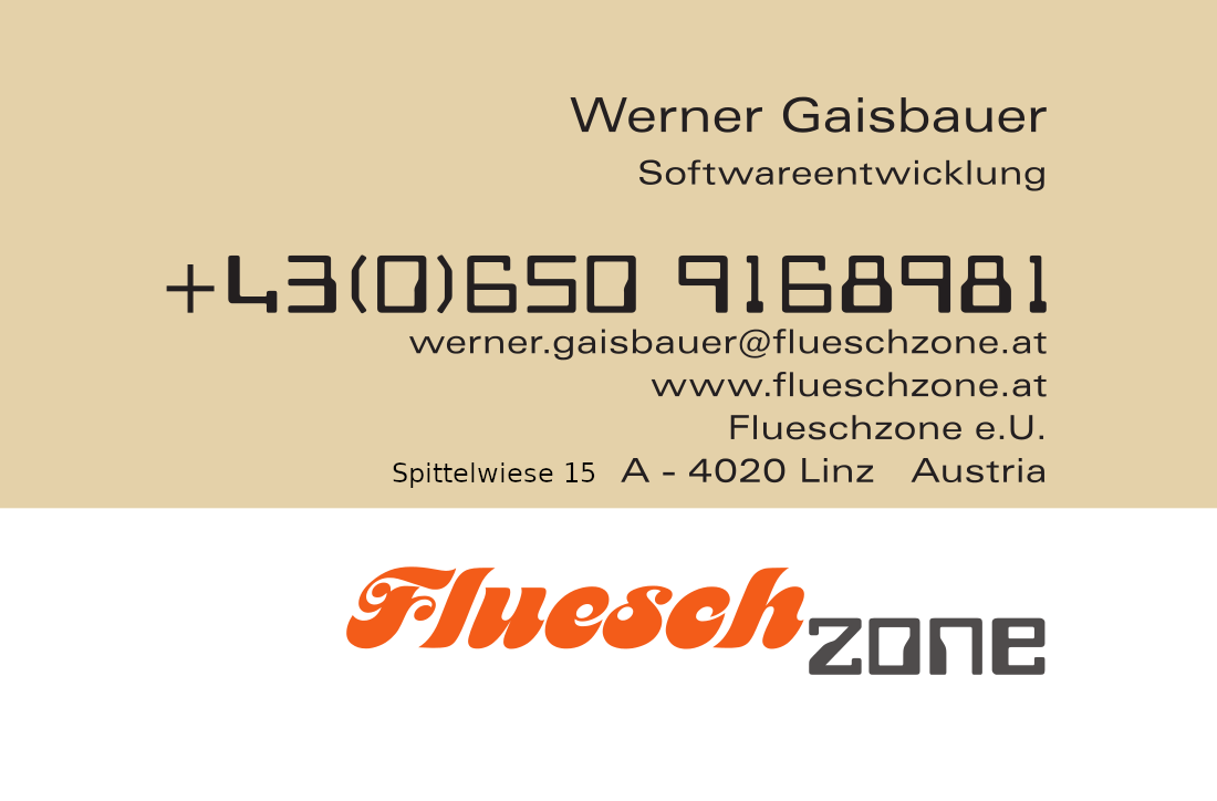 Visitenkarte Flueschzone